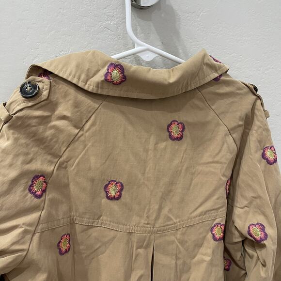 NWT Peek Marlow Embroidered Floral Trench Coat - Picture 6 of 7